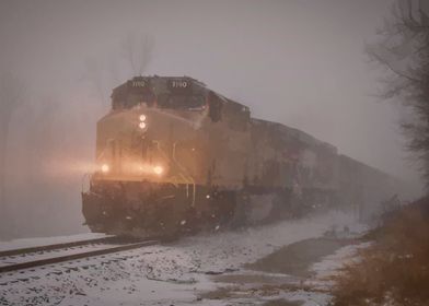 UP Northbound in the snow
