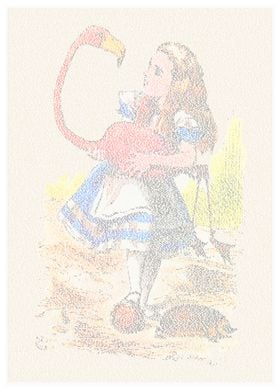 Alice's Adventure In Wonderland Typographic Print. Here ... 