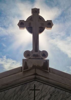 cross against the sky