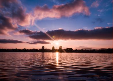 Hollingworth Lake Sunset by Marc Newton