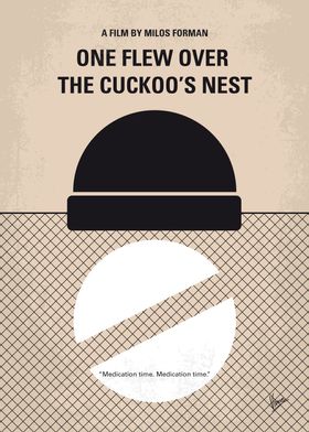 No454 My One Flew Over the Cuckoos Nest minimal movie p ... 