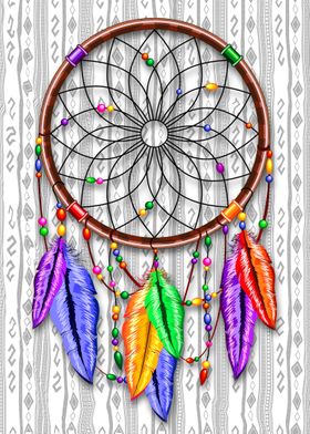 Dreamcatcher Rainbow Feathers