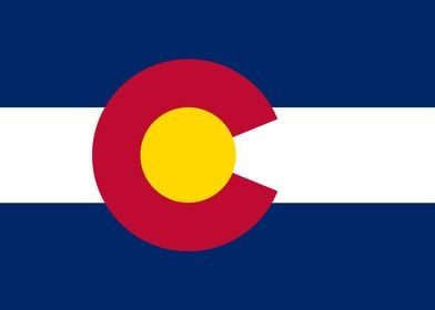 The flag of the state of Colorado, the blue is meant to ... 