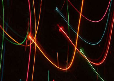 Abstract Motion Lights Abstract Christmas light blurred ... 