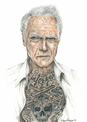 Clint Eastwood inked