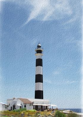 Cap D&#39;Artrutx Lighthouse in Oils