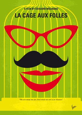 No473 My La cage aux folles minimal movie poster Two g ... 