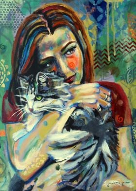 Girl With Cat 2
