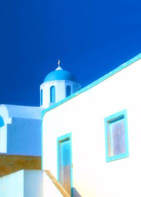 Santorini  House and Church