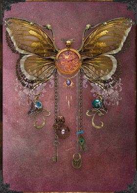 Steampunk Butterfly Collage
