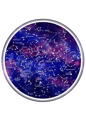 Star Map Northern Hemipshere