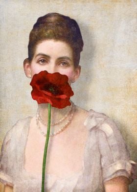 Girl with Red Poppy