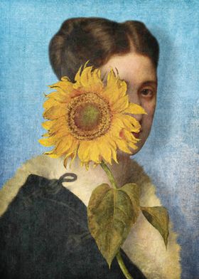 Girl with Sunflower 2