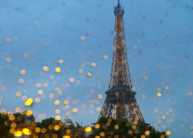 Eiffel Tower Glowing