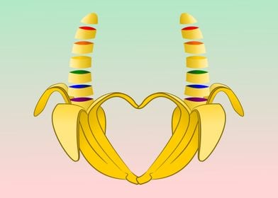 Gay Pride Bananas Heart.This design evolved into a real ... 