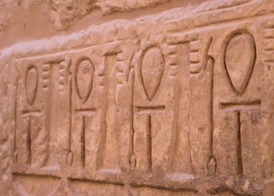 Karnak Temple Ankh carvings