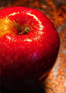 Mouth-watering red delicious juicy apple.