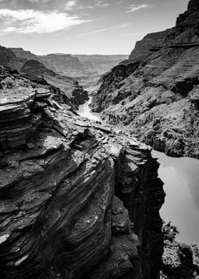 Grand Canyon in Black and White