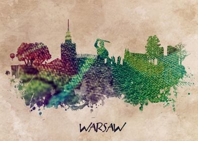 Warsaw skyline city