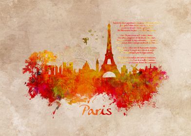 Paris skyline city