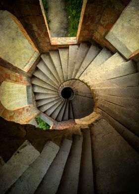 Spiral stairs in the old tower