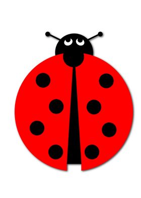 Ladybug Ladybug illustration on white background.