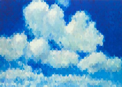 Cloudy Skies. Originally painted using acrylic on canva ... 
