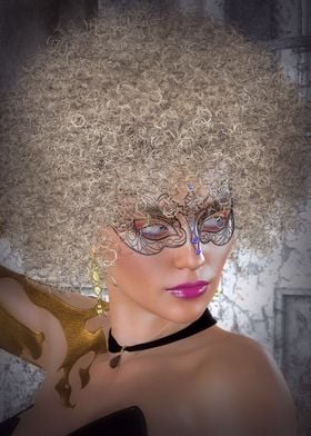 Afro Blonde Face
