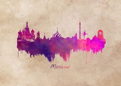 Moscow skyline city