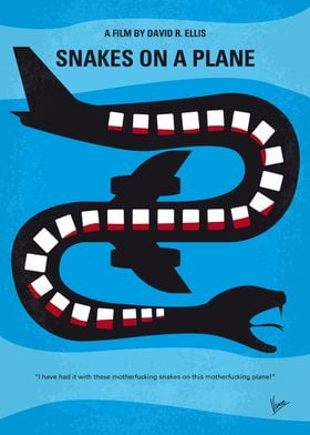 No501 My Snakes on a Plane minimal movie poster An FBI ... 