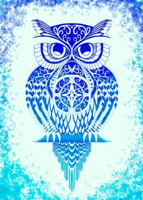 An Owl in Blue