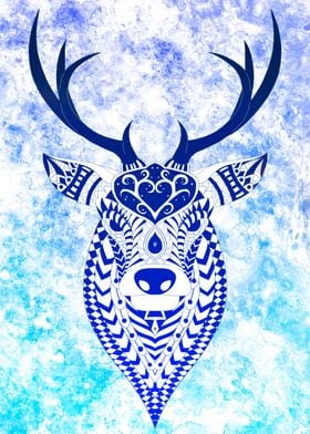 A Stag in blue