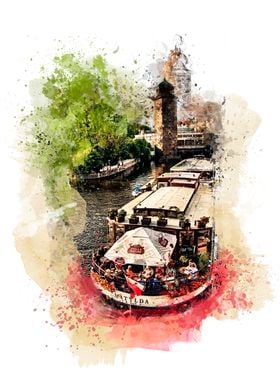 Prague - watercolor art