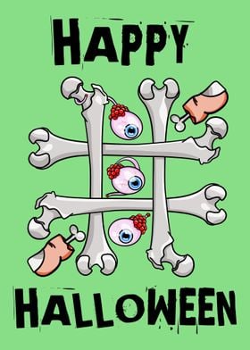 Tic Tac Toe with real toes, Happy Halloween