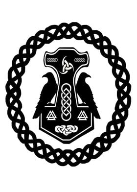 Thor's Hammer in Celtic Knot