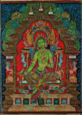 The Green Tara from tibetan buddhism