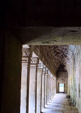 Temple corridor Angkor Wat Cambodia