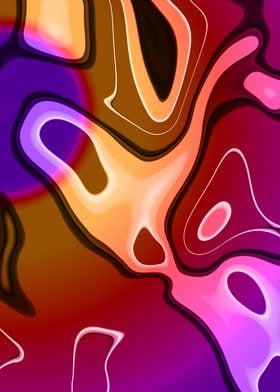 Purple, pink, red, and orange lava lamp abstract