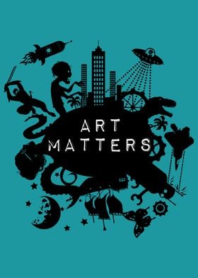Art Matters: Blue Background. With art programs being ... 