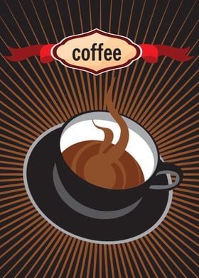 Vector style, coffee illustration 