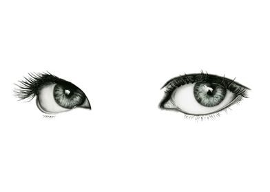 Charcoal drawing for your eyes only. Inspired from a ph ... 