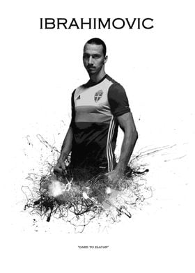 The legend Zlatan Ibrahimovic in Swedish outfit with th ... 
