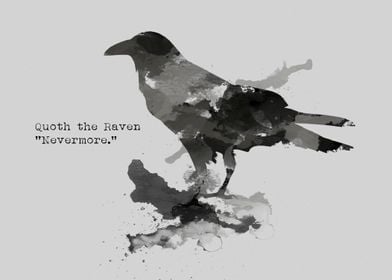 Nevermore - Watercolour Raven
