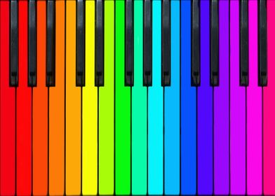 Rainbow Piano Keyboard