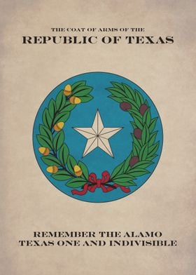 The Coat of Arms of the Republic of Texas.