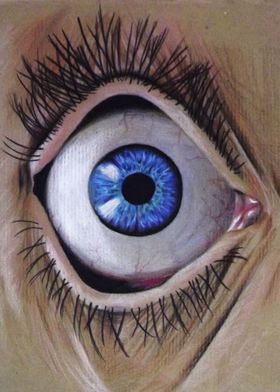 Eye 5 - open blue eye of a serie of eye illustrations m ... 
