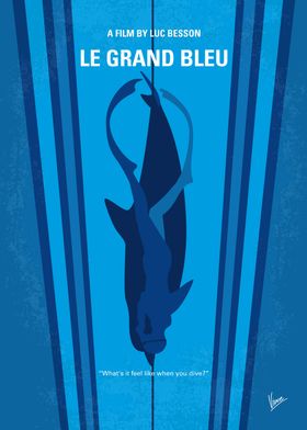 No577 My Big Blue minimal movie poster Le grand bleu. ... 