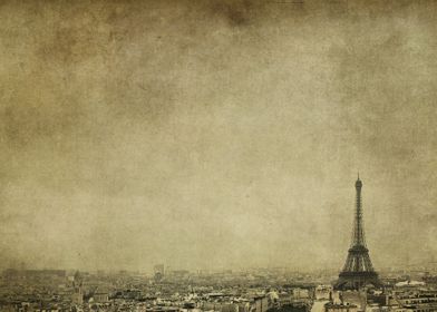 The view of Paris as seen from the top of the Arc de Tr ... 