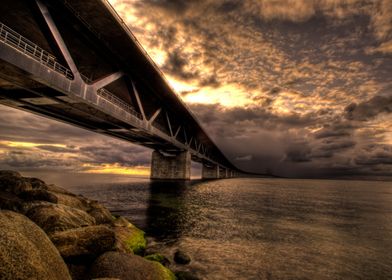 The bridge between Sweden and Denmark.