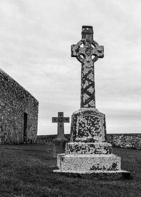A cemetery in an old Ireland churchyard